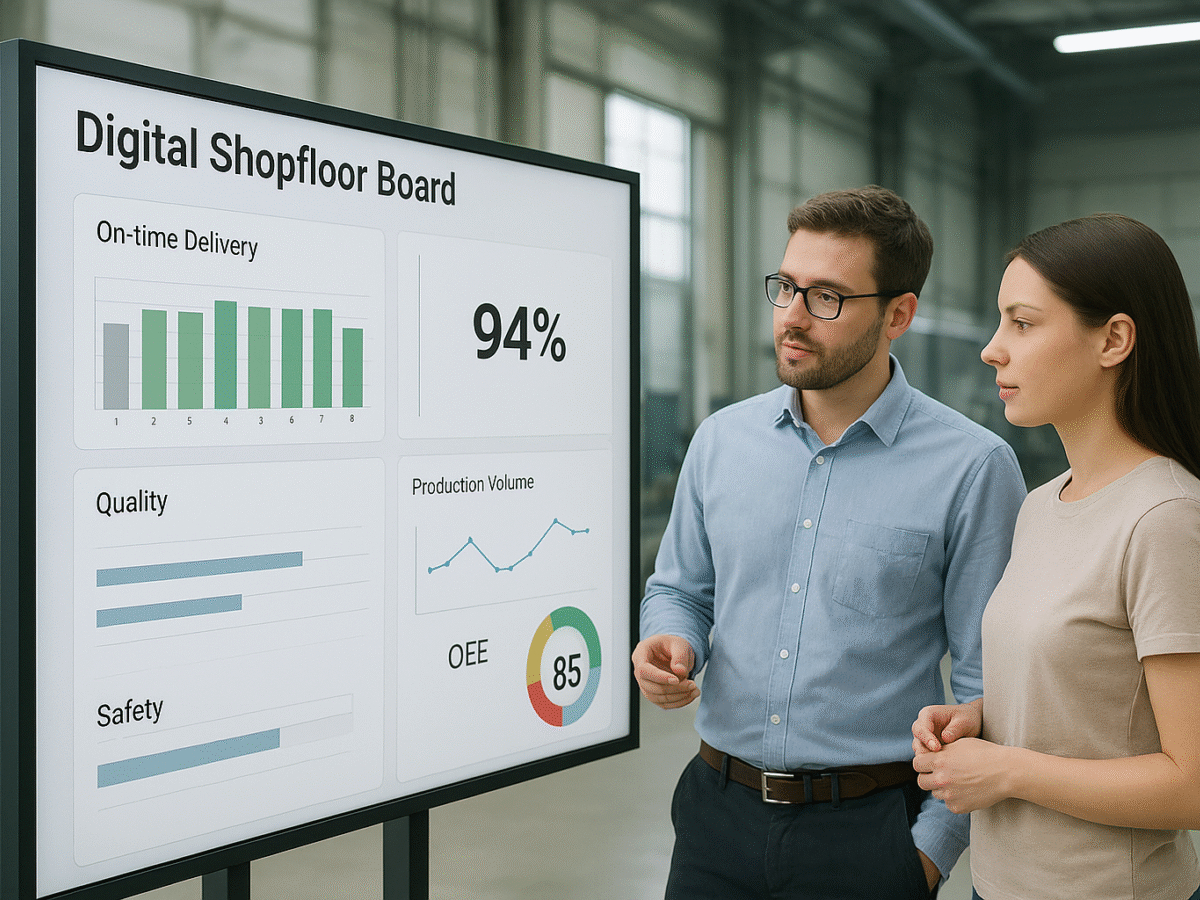 Shopfloor-Screen made by Screenimage